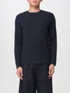 Giorgio Armani V-neck Ribbed Hem Stretch T-shirt In Blue