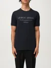 Giorgio Armani Official Store Borgonuovo 11 T-shirt In Pima Cotton Jersey In Blue