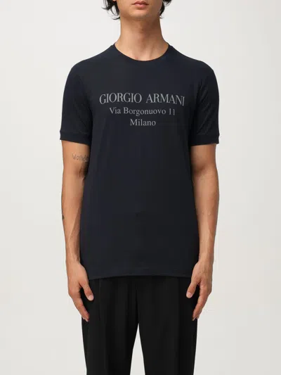 GIORGIO ARMANI T-SHIRT GIORGIO ARMANI MEN COLOR BLUE,430555009