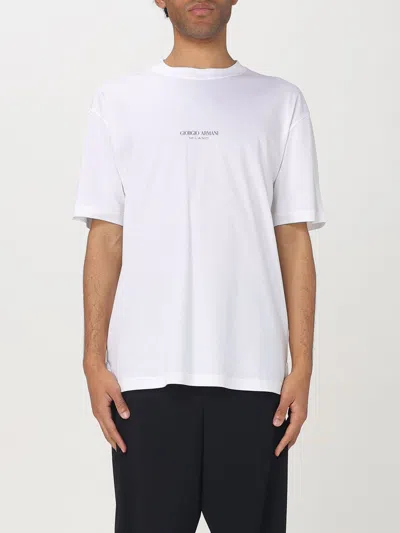 Giorgio Armani Logo Crew Neck T-shirt In White