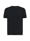 Giorgio Armani Official Store Silk And Cotton Crew-neck Jumper In Black