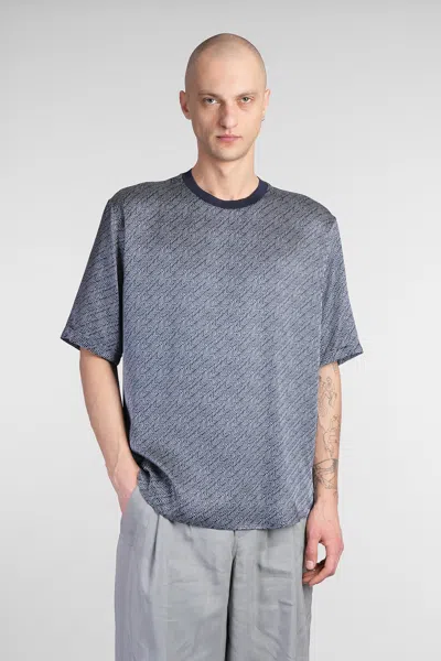 Giorgio Armani Men's Viscose Shirt In Blue