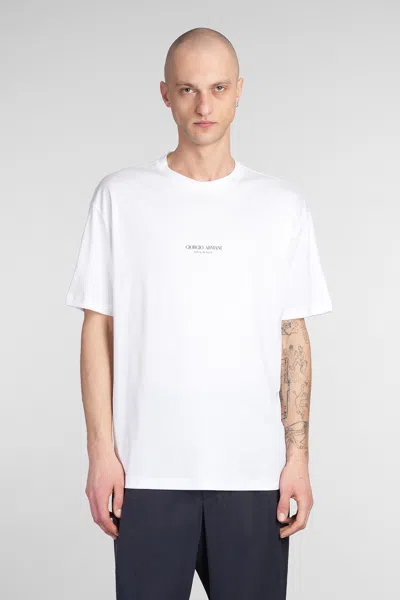 Giorgio Armani Logo Crew Neck T-shirt In White