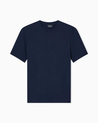 GIORGIO ARMANI ASV STRETCH CASHMERE AND VISCOSE-BLEND CREW-NECK T-SHIRT