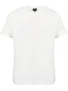 Giorgio Armani Pure Cotton Interlock Signature Logo T-shirt In White
