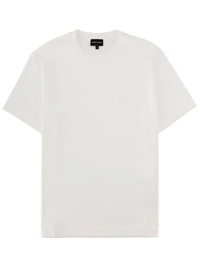 Giorgio Armani Viscose Blend T-shirt In White