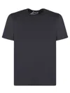Giorgio Armani Blue Cotton T-shirt In Black