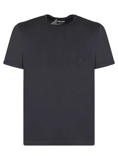 Giorgio Armani Short-sleeved T-shirt In Black
