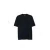 Giorgio Armani Round Neck Short Sleeve T-shirt In Black