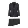 Giorgio Armani Single-breasted Wool Suit In Black