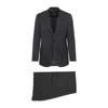 Giorgio Armani Dark Navy Single-breasted Two-piece Suit In Black