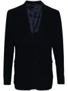 Giorgio Armani Tailored Black Blazer With Notch Lapel And Textured Fabric In Black
