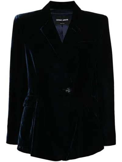 GIORGIO ARMANI GIORGIO ARMANI TAILORED BLACK VISCOSE BLAZER