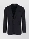 Giorgio Armani Tailored Blazer With Notch Lapel Design In Black