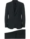 Giorgio Armani Tailored Blue Suit With Classic Notch Lapel In Black