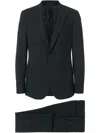 Giorgio Armani Tailored Blue Suit With Classic Notch Lapel In Black