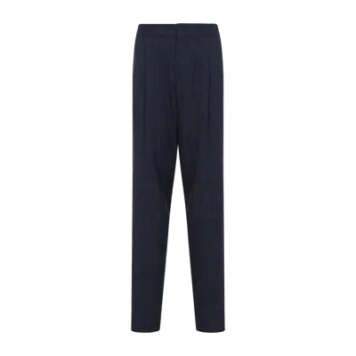Giorgio Armani Tailored Blue Trousers With Luxurious Fabric Blend