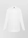 Giorgio Armani Tailored Cotton Twill Shirt With French Collar In White