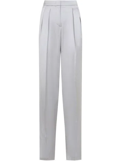 GIORGIO ARMANI TAILORED GREY TROUSERS WITH CONCEALED FASTENING