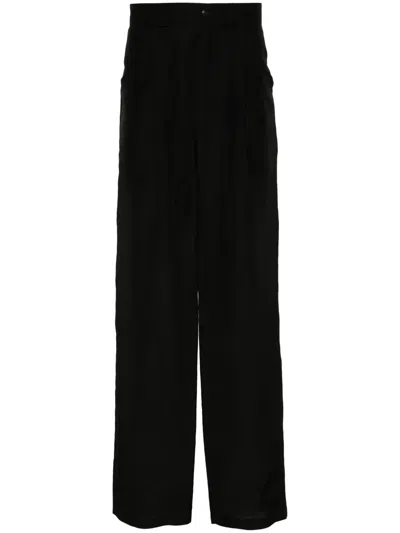 Giorgio Armani Tailored Loose-cut Trousers In Black