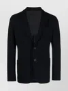 Giorgio Armani Tailored Single-breasted Jacket Buttoned Cuffs In Black