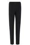 Giorgio Armani Tailored Stretch Viscose Pants With Pleated Detailing In Black