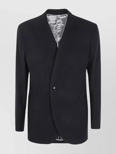 GIORGIO ARMANI TAILORED SUIT JACKET WITH NOTCHED LAPEL AND BACK VENT