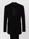 Giorgio Armani Tailored Suit With Notched Lapels And Vents In Black