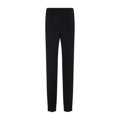 Giorgio Armani Tailored Trousers In Soft Viscose Blend In Black