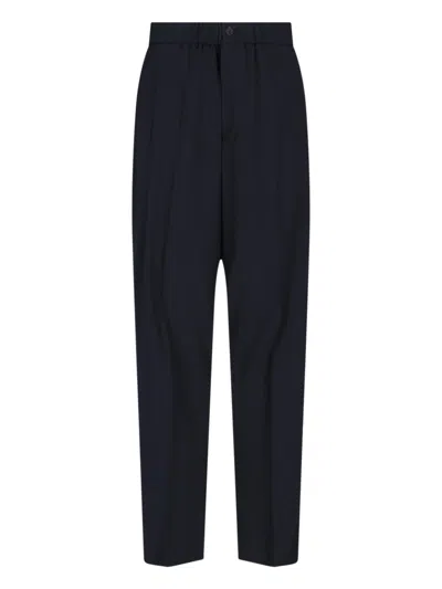 Giorgio Armani Tailored Virgin Wool Trousers In Multicolor