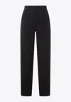 Giorgio Armani Low-rise Wide-leg Trousers In Black