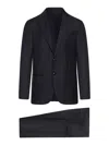 Giorgio Armani Soho Line Single-breasted Suit In Wool And Cashmere In Blue