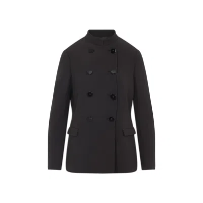 GIORGIO ARMANI GIORGIO ARMANI TAILORED WOOL BLEND BLAZER WITH HIGH COLLAR