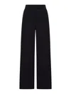 Giorgio Armani High-waisted Pleated Wool Trousers In Black