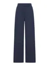 Giorgio Armani High-waisted Wool Trousers In Blue