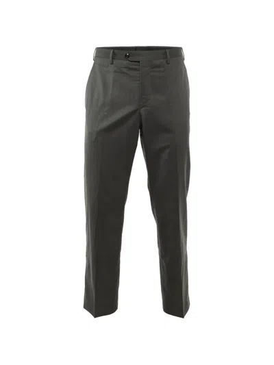 Pre-owned Giorgio Armani Tailored Wool Trousers In Gray