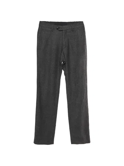 Pre-owned Giorgio Armani Tailored Wool Trousers In Gray
