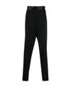 Giorgio Armani Tapered-leg Trousers In Black