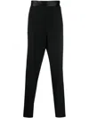 Giorgio Armani Tapered-leg Trousers In Schwarz