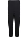 Giorgio Armani Tapered Trousers With Elastic Waistband And Pockets In Black