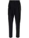 Giorgio Armani One Pence Trousers In Blue