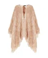 Giorgio Armani Tassel-embellished Draped Cape In Nude