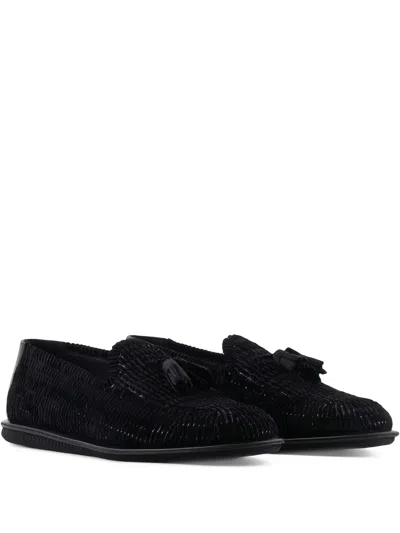 Giorgio Armani Tassel-detail Loafers In Animal Print