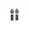Giorgio Armani Teardrop-rectangular Stone Clip-on Earrings