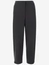 Giorgio Armani Dark Grey Cady Trousers In Grey
