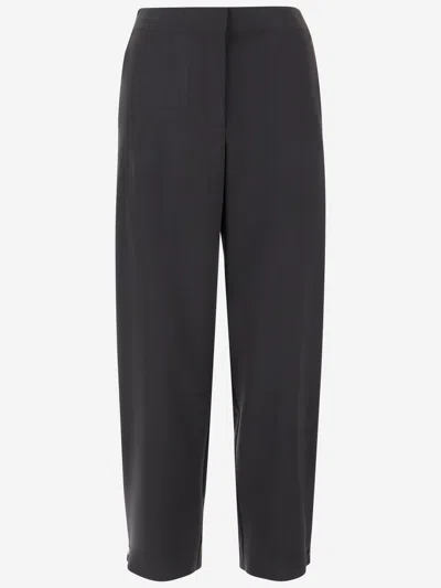 Giorgio Armani Technical Cady Pants In Grey