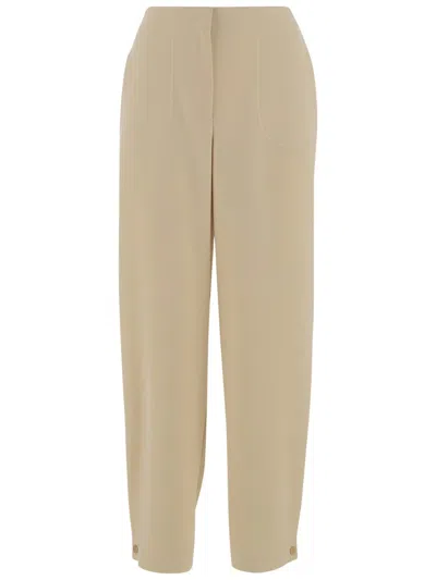 Giorgio Armani Technical Cady Pants In Beige