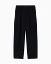 Giorgio Armani Technical-cady Straight Trousers In Black