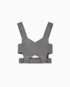 Giorgio Armani Technical Cady Top In Gray
