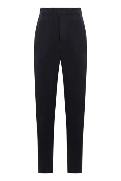 Giorgio Armani Straight-leg Trousers For Men In Navy